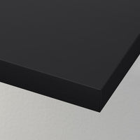 KALLAX / LACK - Storage combination with shelf, black-brown, 224x39x147 cm
