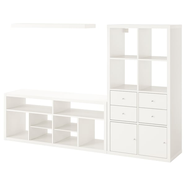 KALLAX / LACK - KALLAX / LACK TV storage combination, white, 224x39x147 cm