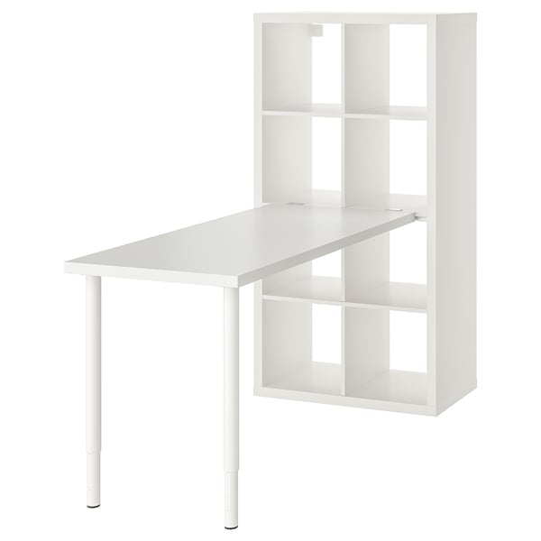 KALLAX / LAGKAPTEN desk combination, white, 77x159x147 cm