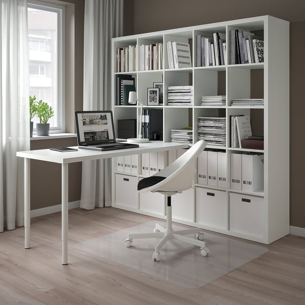 KALLAX / LAGKAPTEN desk combination, white, 182x179x182 cm