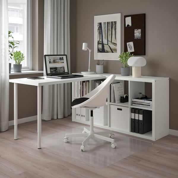 KALLAX / LAGKAPTEN desk combination, white, 77x159x147 cm