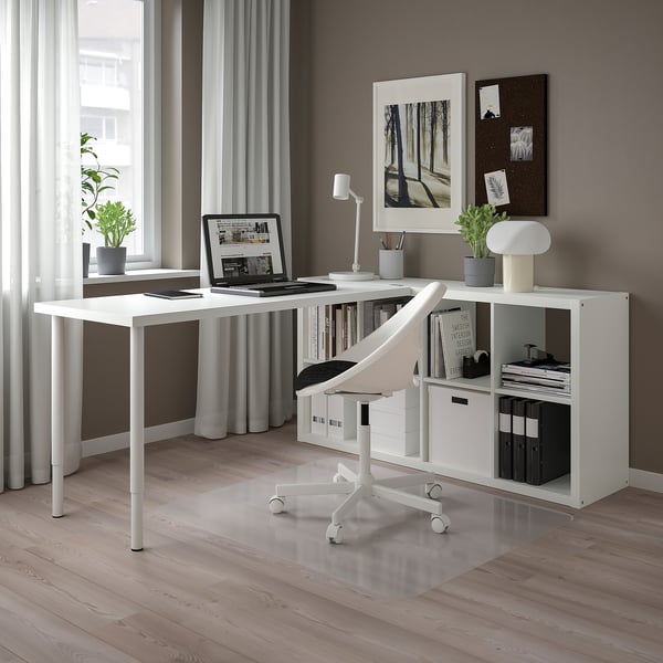 KALLAX / LAGKAPTEN - KALLAX / LAGKAPTEN Desk combination, white, 77x179x147 cm