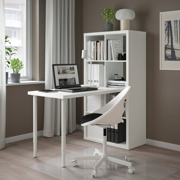 KALLAX / LINNMON desk combination, white, 77x139x147 cm