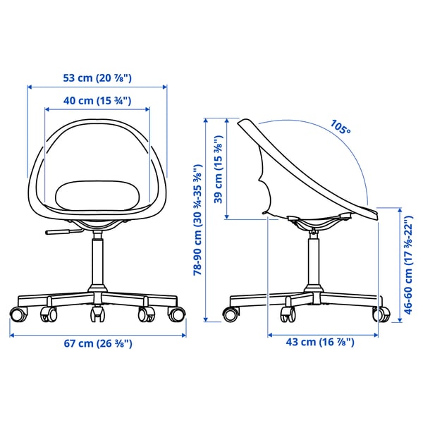 KALLAX / LOBERGET desk and chair, white stained oak effect/white