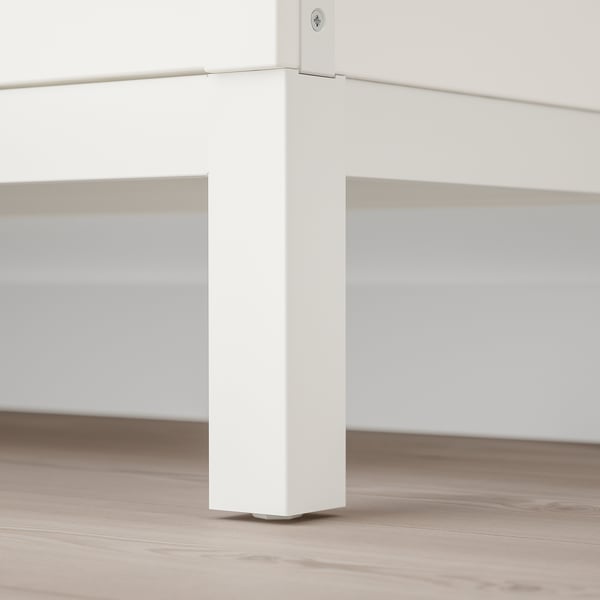KALLAX tv bench with underframe, white stained oak effect, 147x39x78 cm