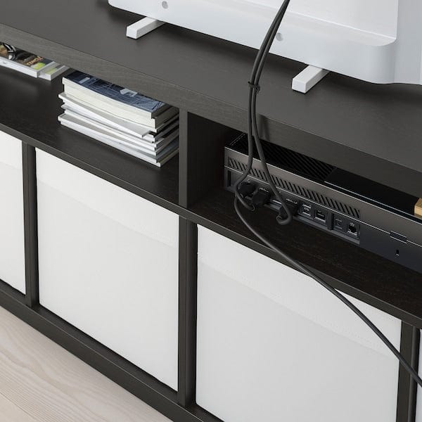 Ikea KALLAX - TV bench, black-brown, 147x60 cm