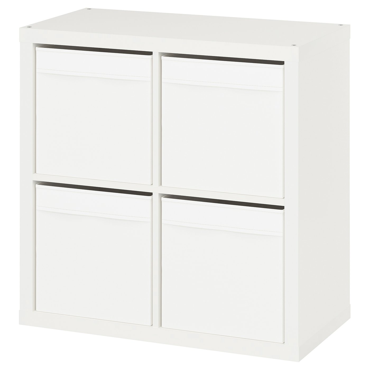 KALLAX shelving unit, white/Dröna white, 76.5x76.5x39.0 cm