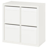 KALLAX shelving unit, white/Dröna white, 77x39x77 cm