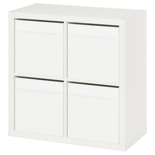 KALLAX shelving unit, white/Dröna white, 76.5x76.5x39.0 cm