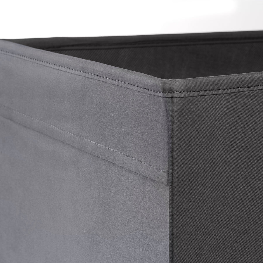 KALLAX shelving unit, white/Dröna dark grey, 77x39x147 cm