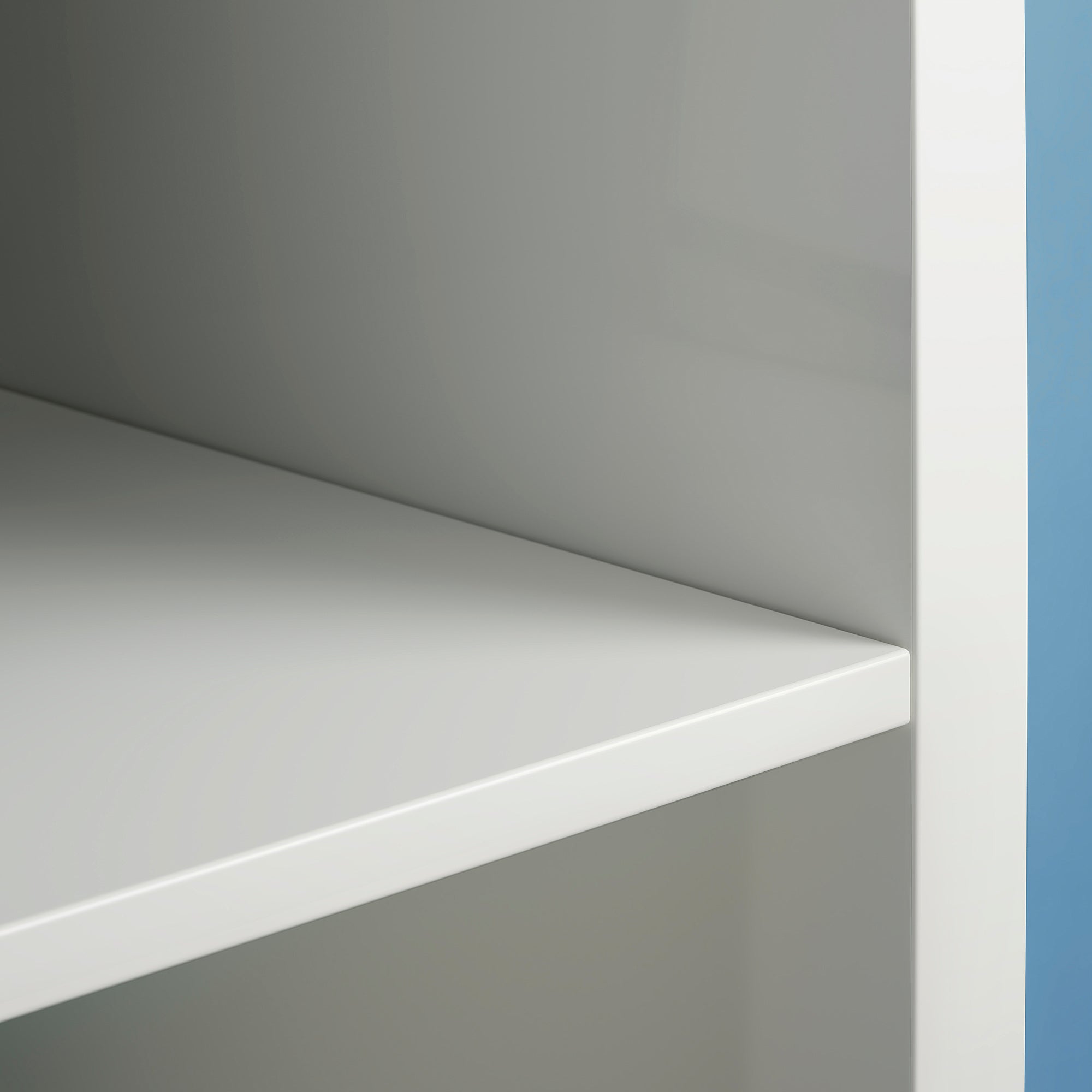 KALLAX shelving unit, white/Dröna dark grey, 77x39x147 cm