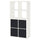 KALLAX shelving unit, white/Dröna black, 77x39x147 cm