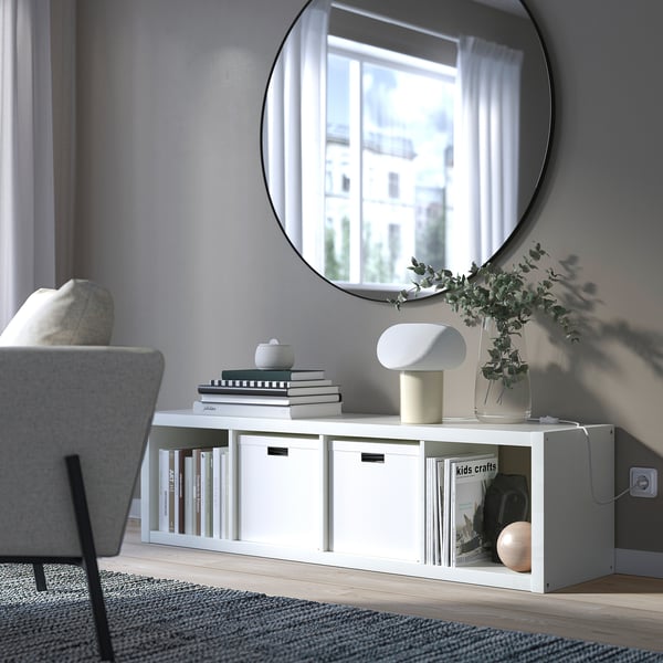 KALLAX shelving unit, white, 42x147 cm