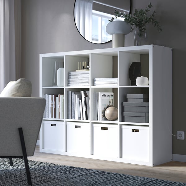 KALLAX shelving unit, white, 112x147 cm