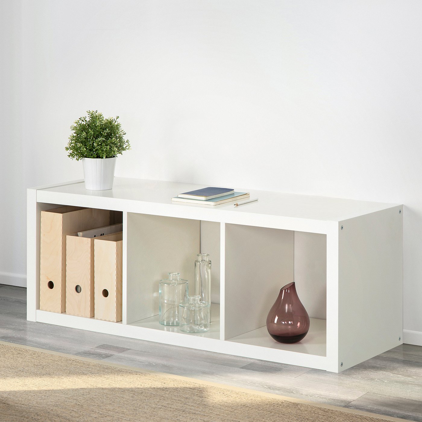 KALLAX shelving unit, white, 42x112 cm