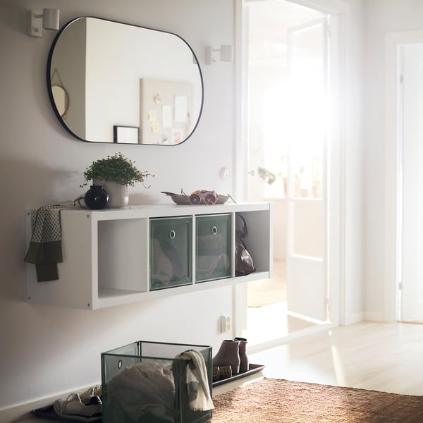 KALLAX - KALLAX Shelving unit, white, 42x147 cm