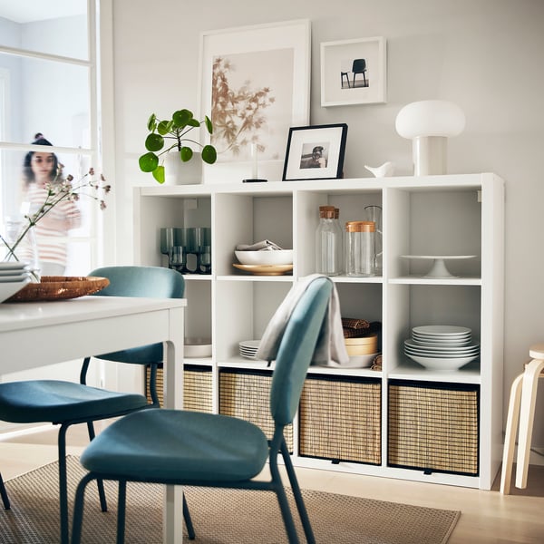 KALLAX shelving unit, white, 112x147 cm