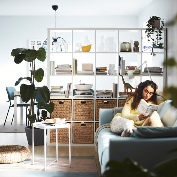 KALLAX shelving unit, white, 182x182 cm