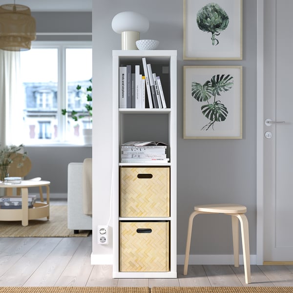 KALLAX shelving unit, white, 42x147 cm