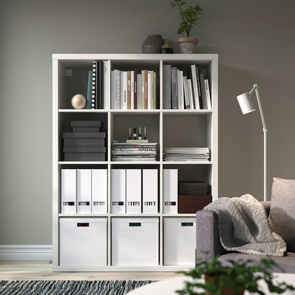 KALLAX shelving unit, white, 112x147 cm