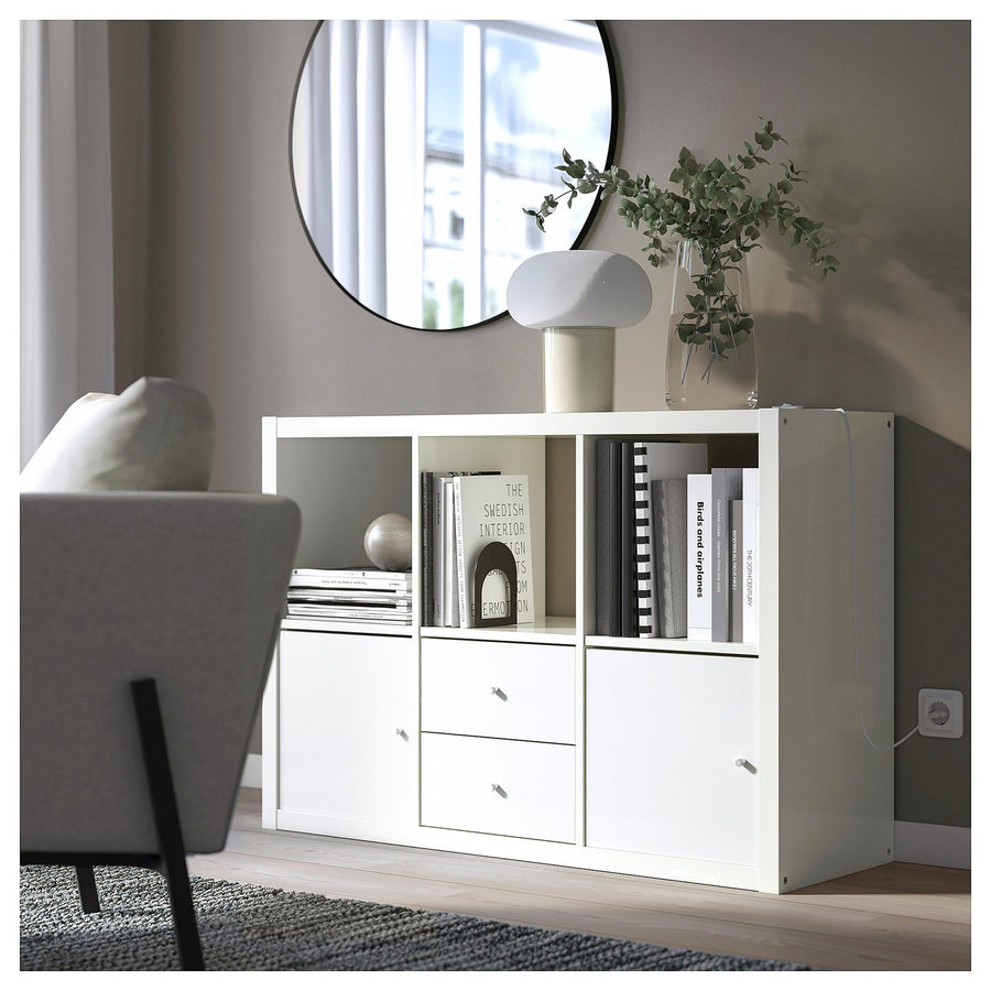 KALLAX shelving unit, white, 77x112 cm
