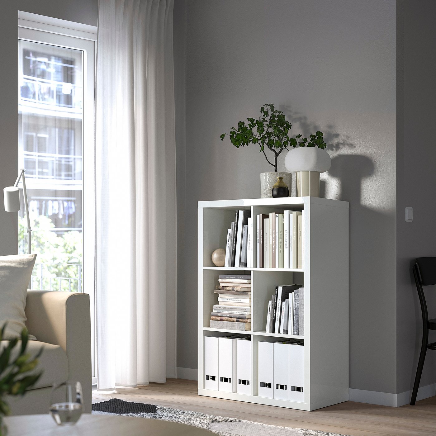 KALLAX shelving unit, white, 77x112 cm