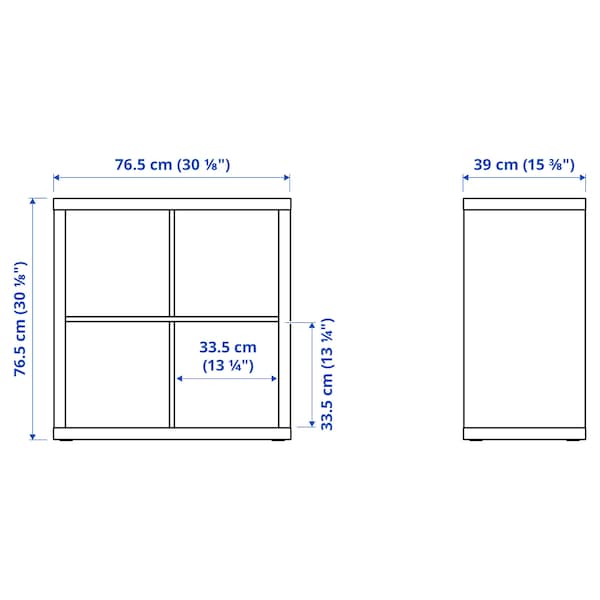 Ikea KALLAX - Shelving unit, with 2 doors/with 2 shelf inserts white, 77x77 cm