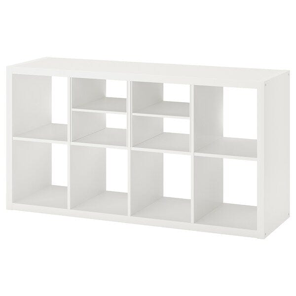 Ikea KALLAX - Shelving unit, with 2 shelf inserts/white, 147x77 cm