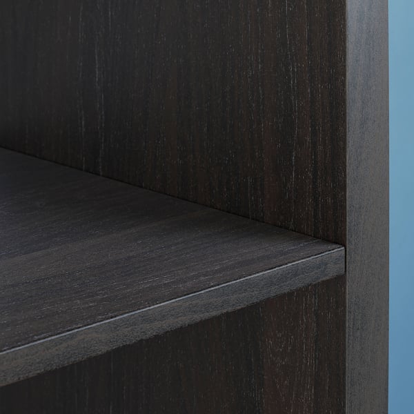 KALLAX - Shelving unit with 4 inserts, black-brown, 147x77 cm