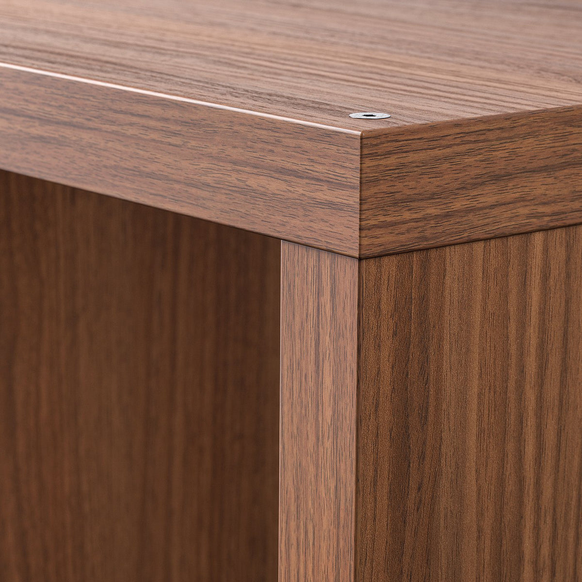 KALLAX shelving unit, with 4 drawers/brown walnut effect, 77x77 cm