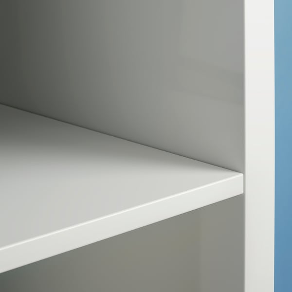 KALLAX shelving unit with doors, white, 77x147 cm