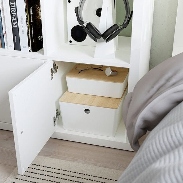 Ikea KALLAX - Shelving unit with doors, white, 77x77 cm