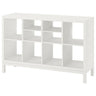 KALLAX shelving unit with underframe, with 2 shelf inserts/white, 147x94 cm