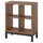 KALLAX shelving unit with underframe, brown walnut effect/black, 77x94 cm