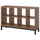 KALLAX shelving unit with underframe, brown walnut effect/black, 147x94 cm
