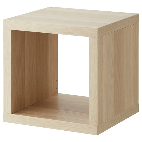 KALLAX shelving unit, white stained oak effect, 42x41 cm