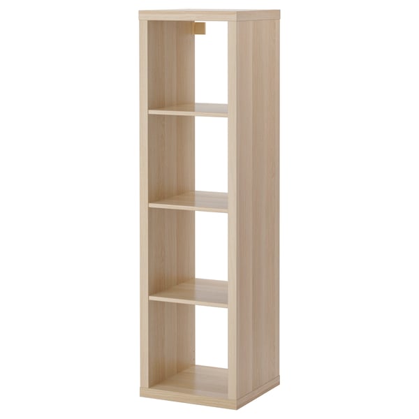KALLAX shelving unit, white stained oak effect, 42x147 cm