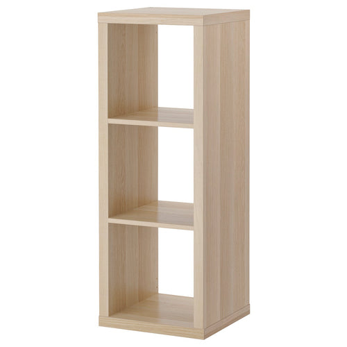 KALLAX shelving unit, white stained oak effect, 41.5x111.5x39 cm