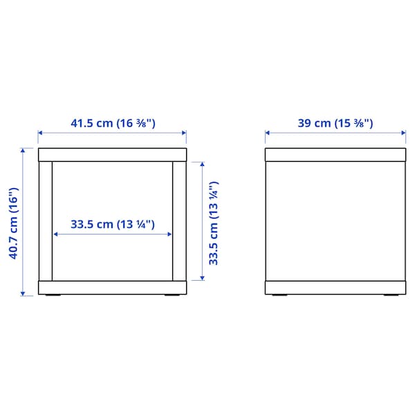 Ikea KALLAX - Shelving unit, white stained oak effect, 42x41 cm
