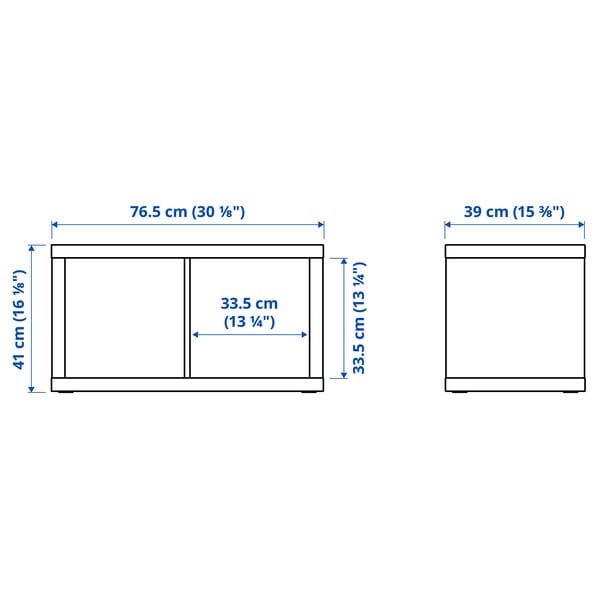 Ikea KALLAX - Shelving unit, white stained oak effect, 77x41 cm