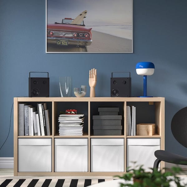 Ikea KALLAX - Shelving unit, white stained oak effect, 77x147 cm