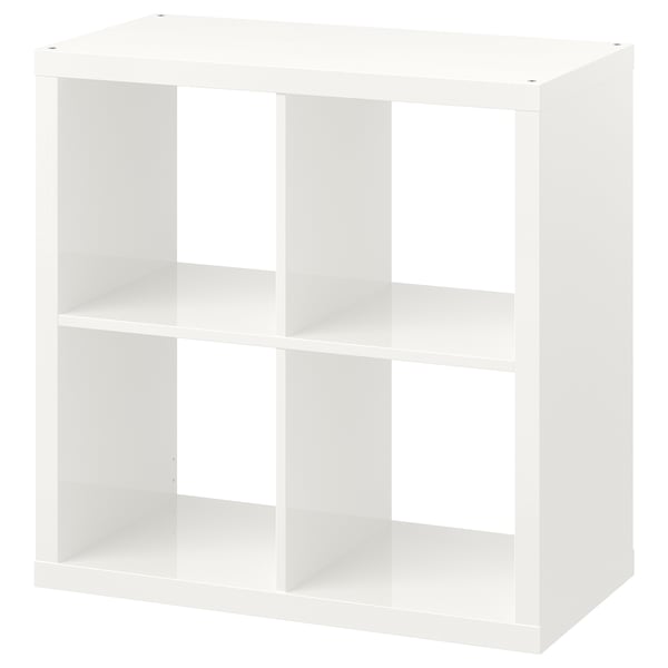 KALLAX shelving unit, high-gloss white, 77x77 cm