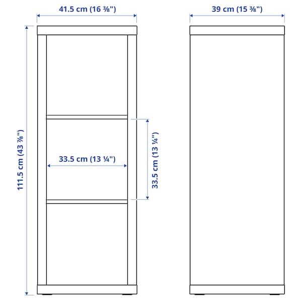 KALLAX - Shelving unit, high-gloss white, 42x112 cm