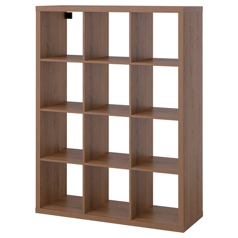 KALLAX shelving unit, brown walnut effect, 112x147 cm