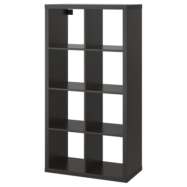 KALLAX shelving unit, black-brown, 77x147 cm