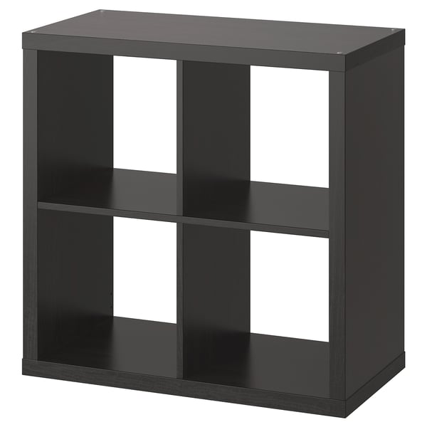 KALLAX shelving unit, black-brown, 77x77 cm