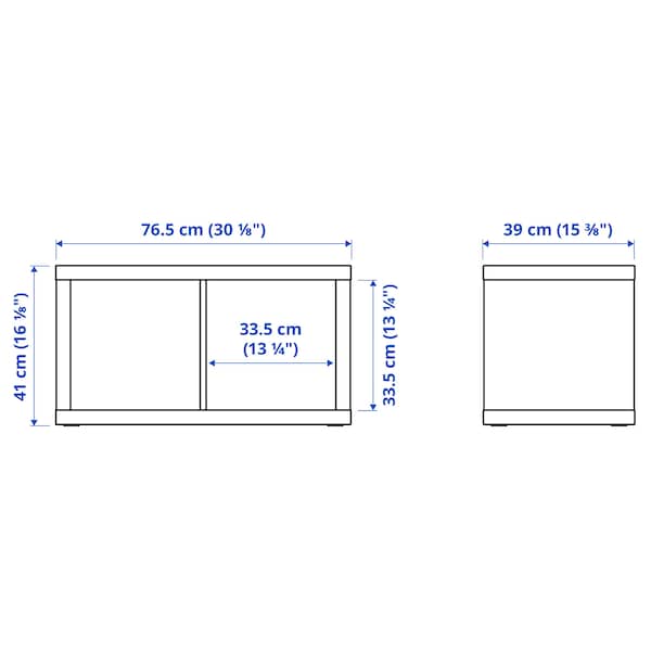 Ikea KALLAX - Shelving unit, black-brown, 77x41 cm