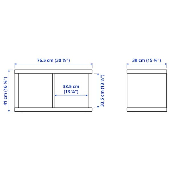 KALLAX - Shelving unit, black-brown, 77x41 cm