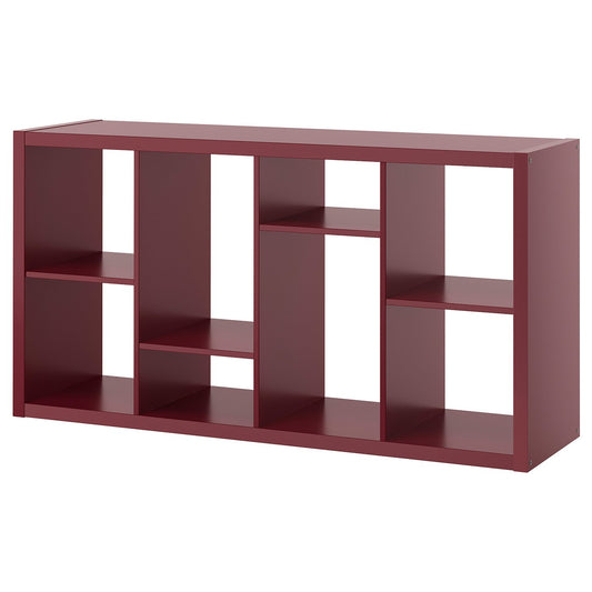 KALLAX shelving unit, brown-red, 147x39x77 cm