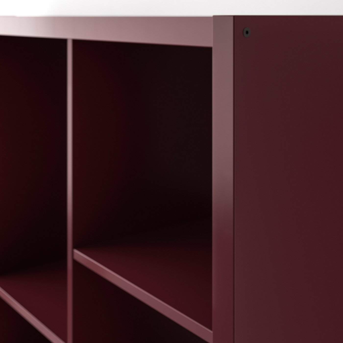 KALLAX shelving unit, brown-red, 147x39x77 cm